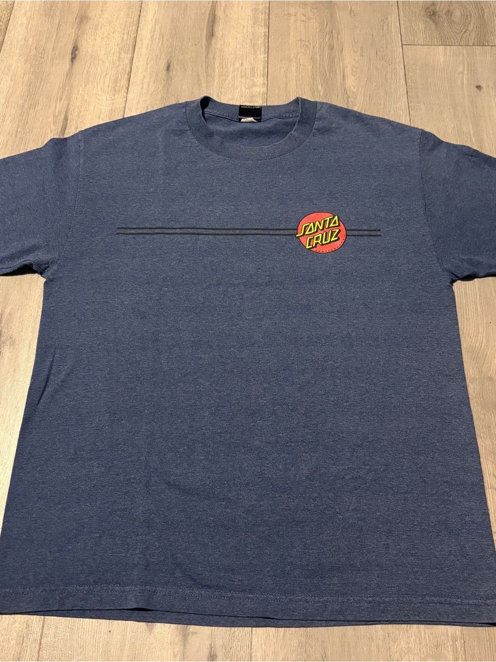 Santa Cruz Skateboards Navy Short-Sleeve Tee with Retro Chest Logo